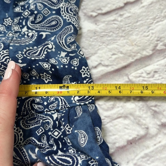 Hollister blue white bandana design shorts romper - Picture 8 of 9